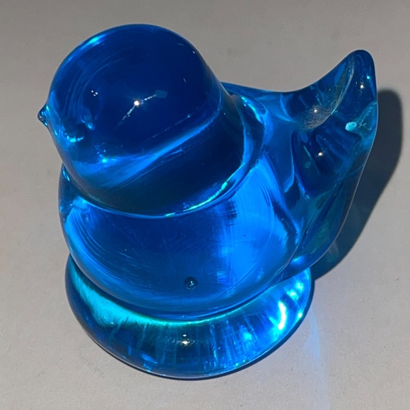 Vintage Red & Yellow Cardinal Love Glass Bird Figurine Signed Leo Ward Blue Lot - Picture 3 of 16